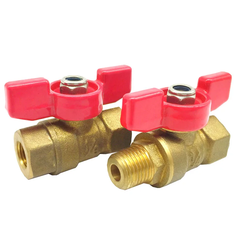 
2pc forge brass construction full portb MMTH&MFTH Mini Brass Ball Valve 