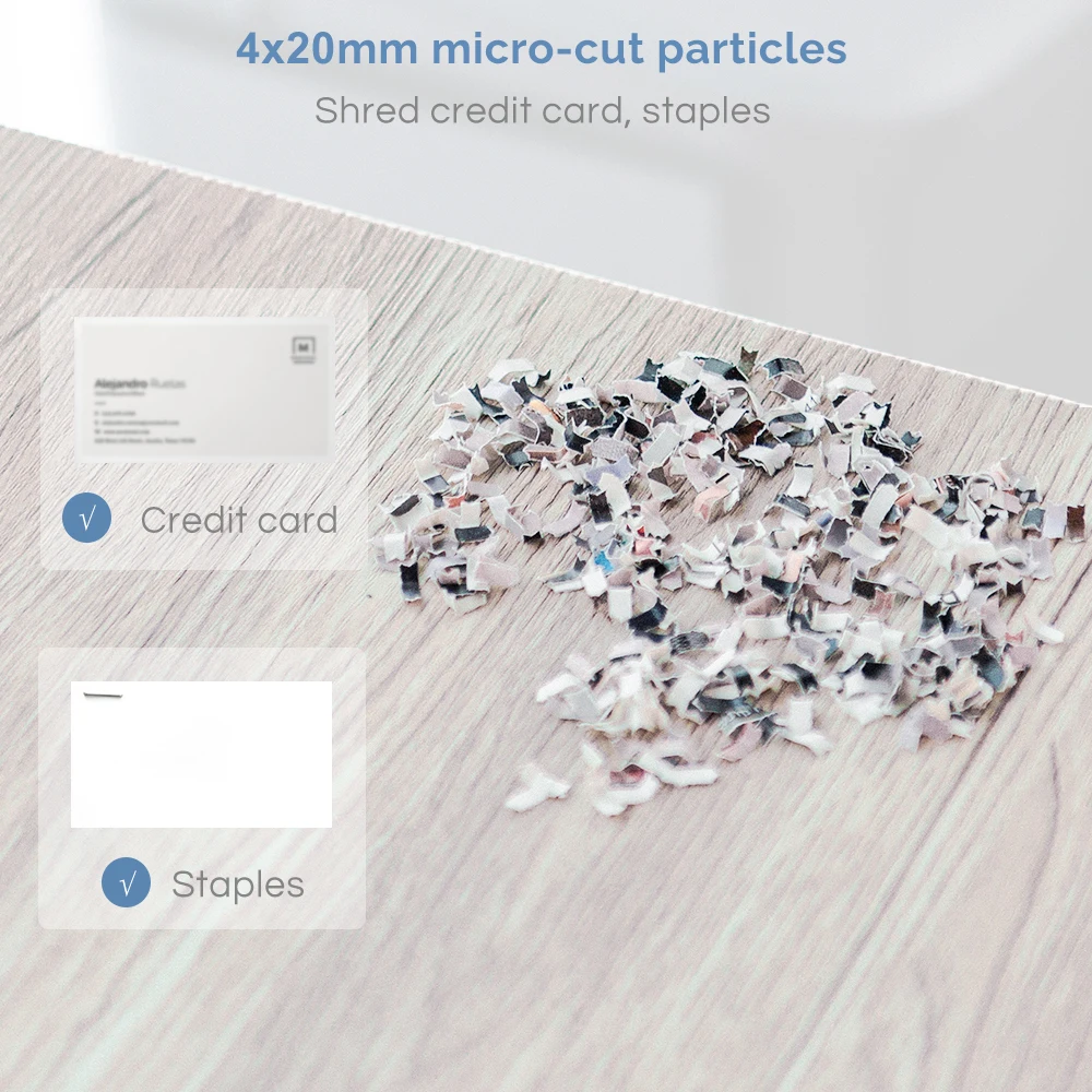 Commercial and domestic use Cross cut 120 sheet  paper shredder auto feed function shredder shred card, paper With 25L