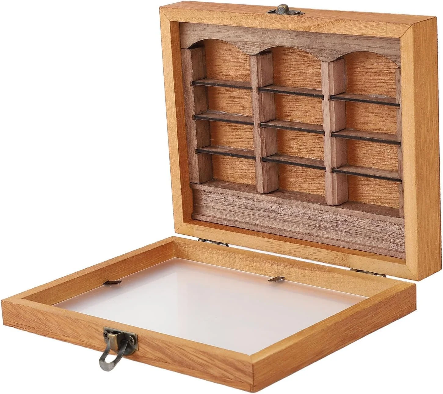 Lovely Miniature Bookshelf for Book Lovers Engraved Pine Display Case Cabinet with Love Style Gift Holder and Match Wood Boxes