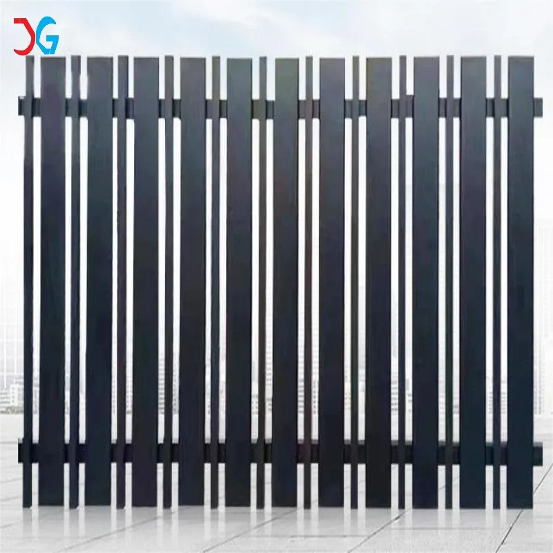 XG Customized galvanized and powder coated black welded metal tube steel  wrought iron fence panels