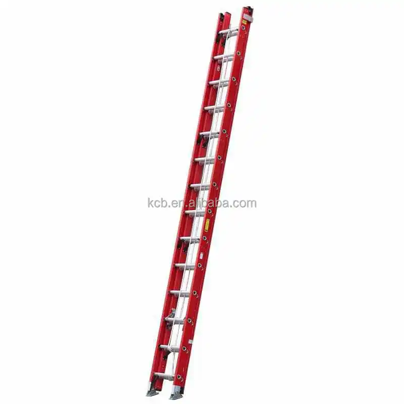 Glass fiber reinforced plastic insulated telescopic ladder straight aerial ladder pull fire protection fireman ladder