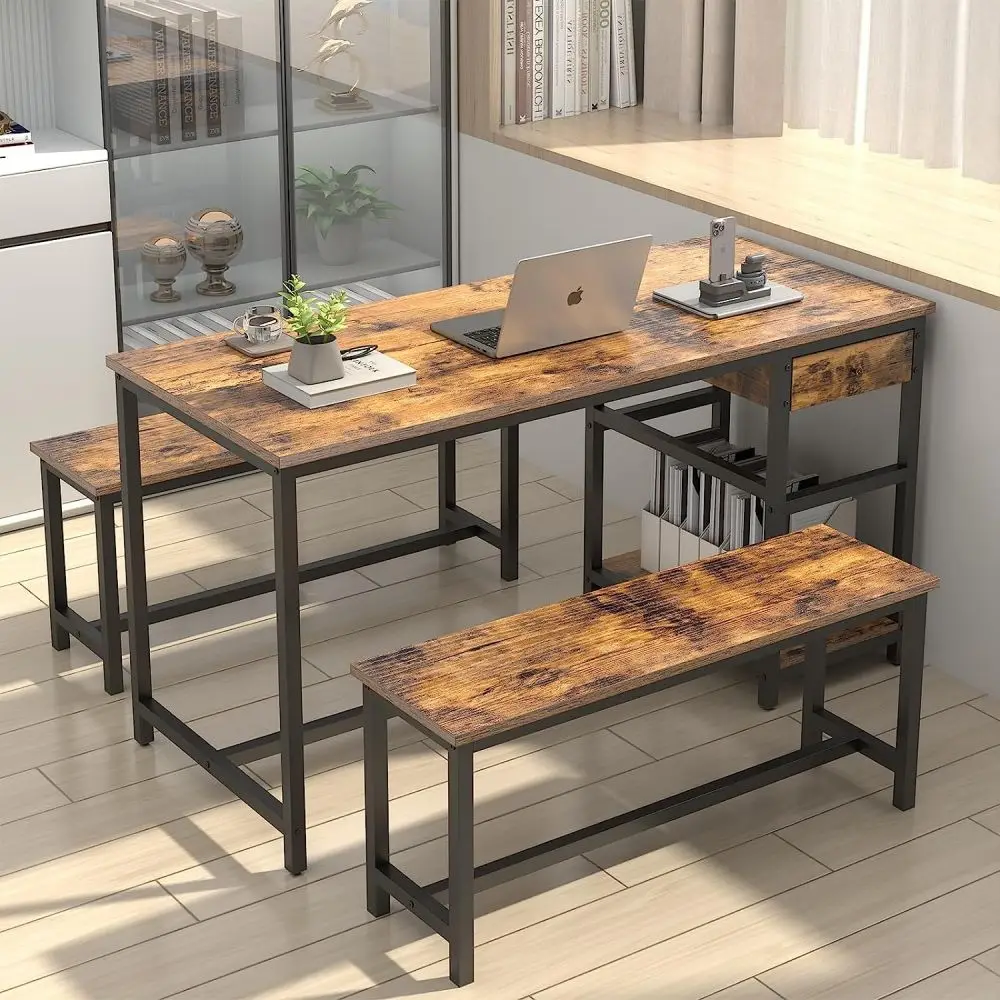 New Modern-Style Wooden Dining Table And Chairs Home Furniture Multilayered Space Design Dinette Home Use Table Sets Dining Set
