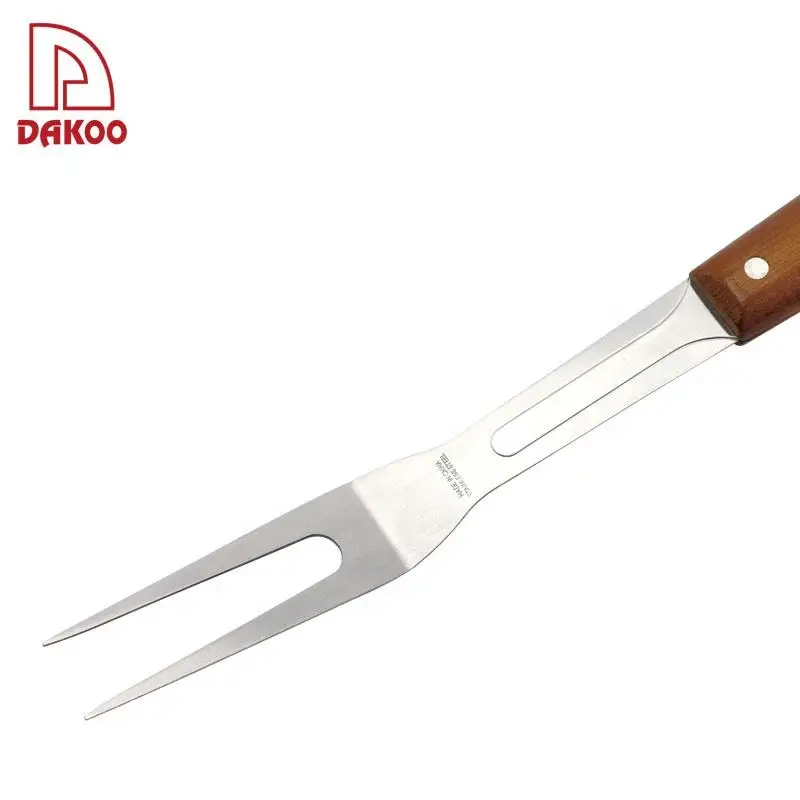 Yangjiang Factory Rose Wood Handle 4Pcs BBQ Tools Set Grill Set Barbecue Accessory With Aluminum Case