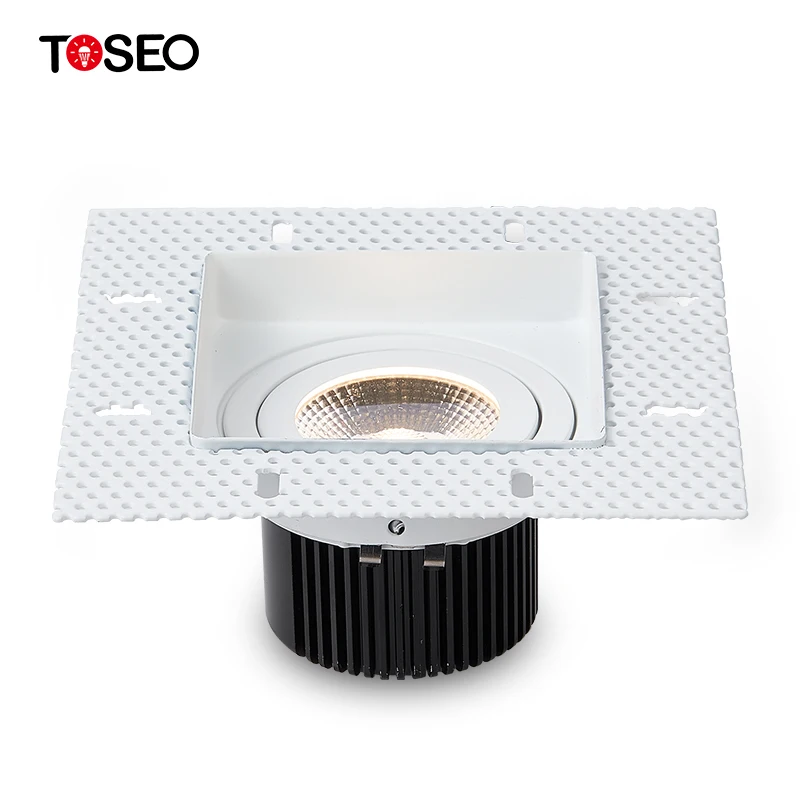 Recessed White Square Led Spot Light 125Mm Recessed Trimless Anti Glare Downlights