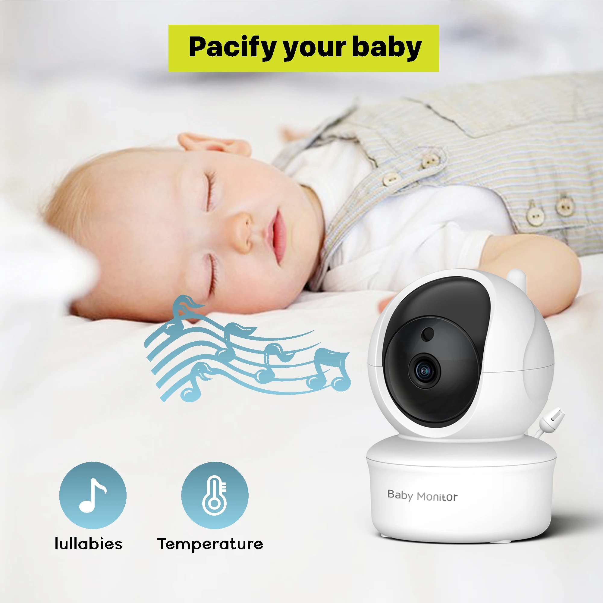 2022   Factory Digital Video Baby Smart Monitor 2.0MP  HD wireless Crying Detection camera wifi monitoring baby monitor