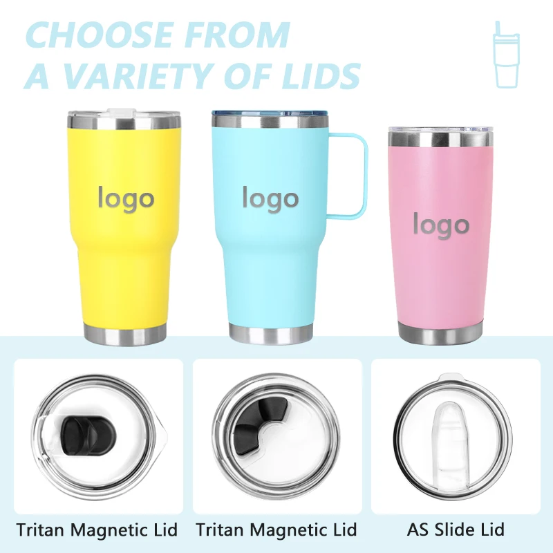 Factory Sale 20oz Matte White Classic Insulated Coffee Tumbler Mugs With Magnetic Straw Lid Keep Cold &Hot Wine Beer Cup Tumbler