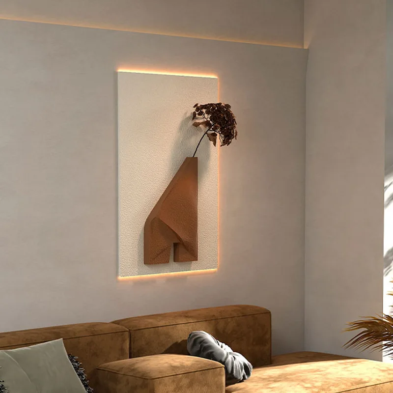 Custom high-end texture three-dimensional sandstone mural corridor painting and wall art for home decor