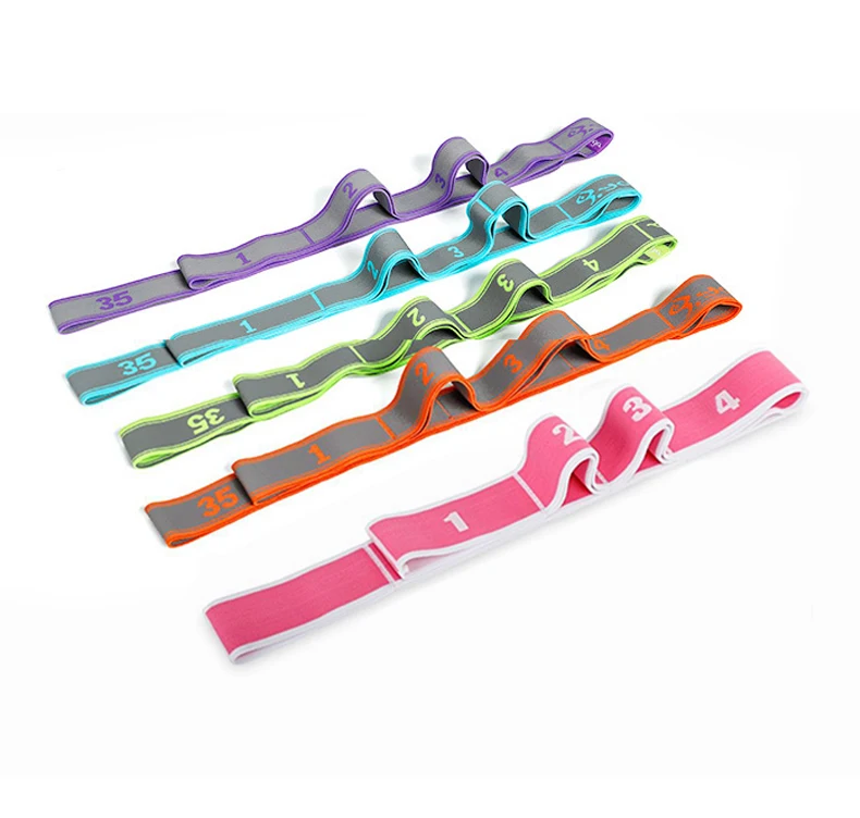 8 9 10 11 Loops Non-Elastic Stretch Strap Home Workout Stretching Out Strap For Physical Therapy Yoga