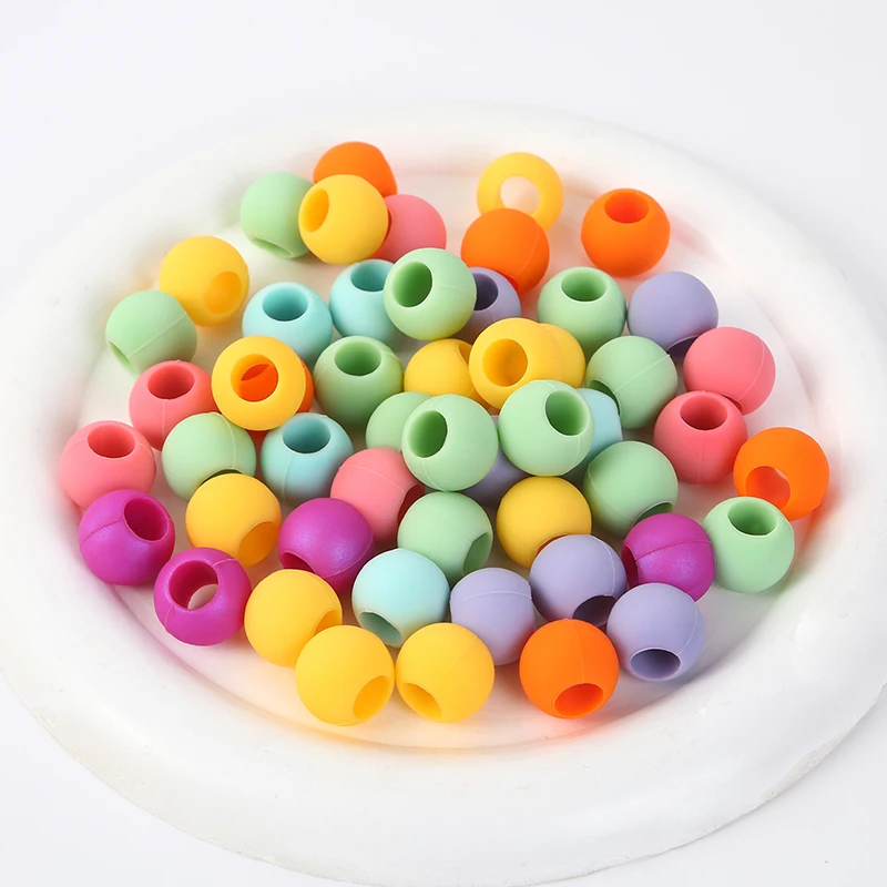 Wholesale Customizable Logo Mini size Soft Silicone Rubber Beads Color Kids Hair Beads For Braids