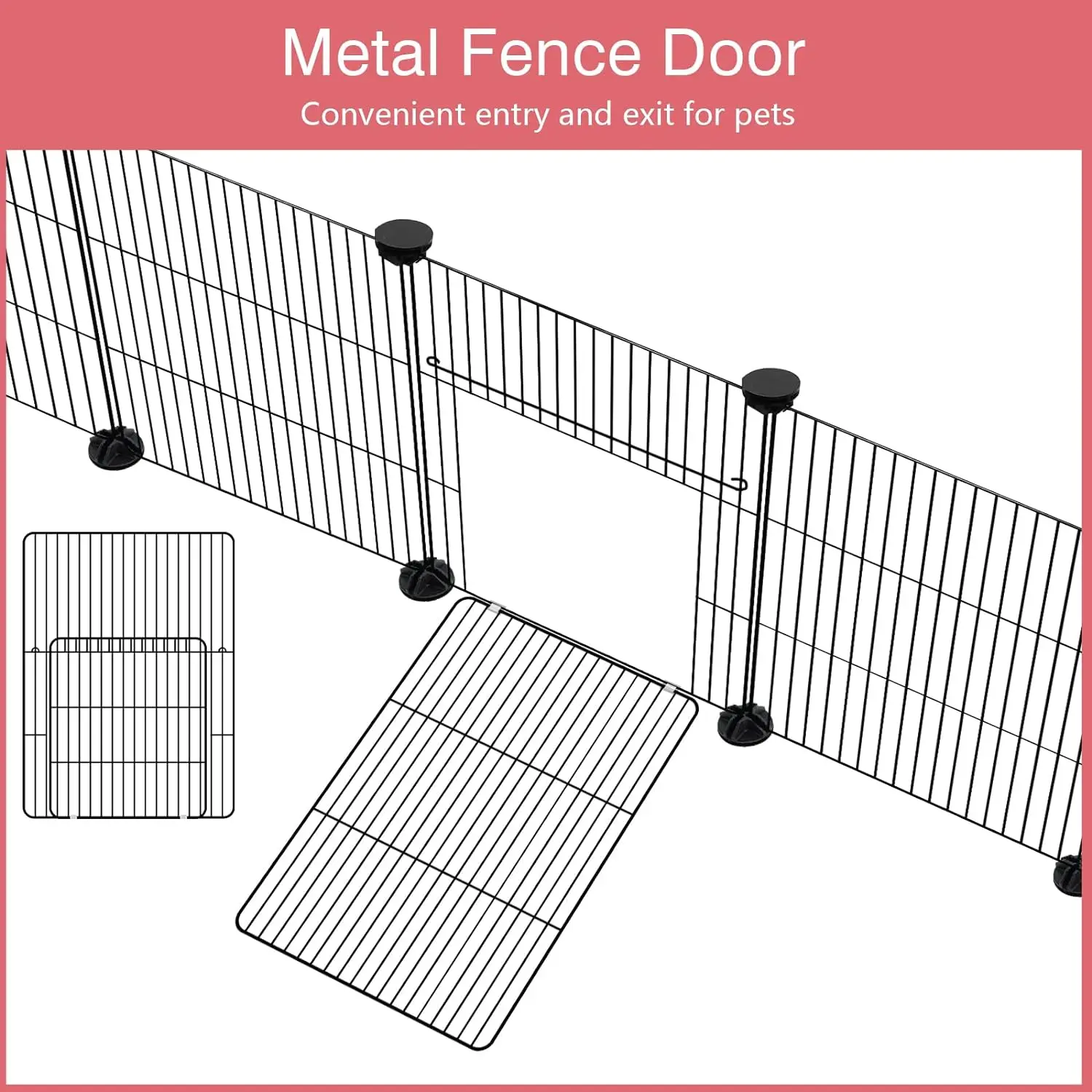 Custom Indoor Outdoor Portable Metal Wire Small Animal Playpen Pet Playpen Cage for Guinea Pigs Puppy Play Pen Bunny Playpen