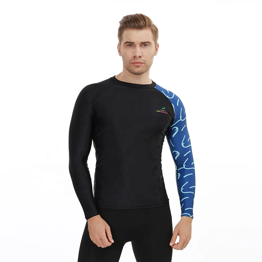 Custom 50 plus UV protection rash guard surf shirt sublimation printed rash guard