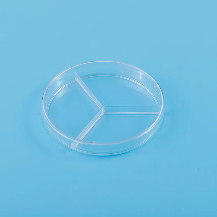 Disposable Laboratory Round or Square  PS 90mm Petri Dish for Bacterial Culture