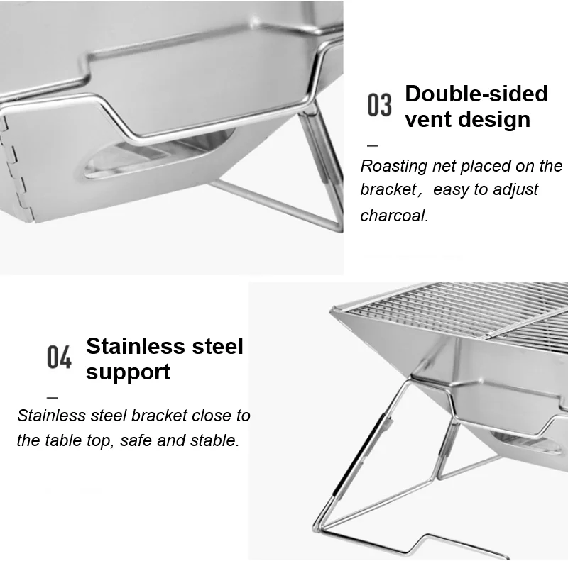 Portable Convenient Garden Used Barrel Charcoal BBQ