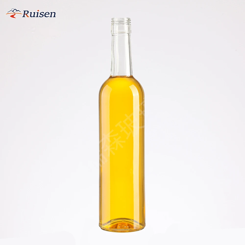 Wholesale 750ml Glass Wine Liquor Bottle Glass Brandy Gin Rum Tequila Vodka Spirits Bottle With Lid