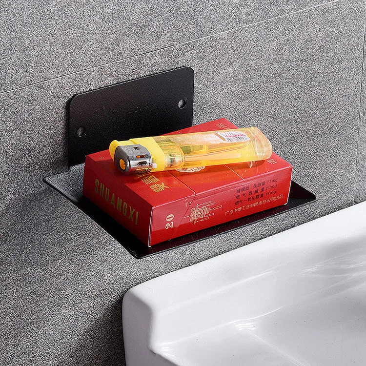 Cheap price shower soap tray bathroom soap rack 304 stainless steel matte black soap dish