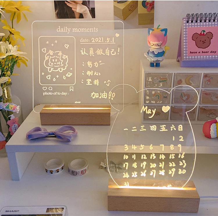 Wholesale Effect Acrylic 3d Decoration Writable Led Illusion Lamp With High Quality