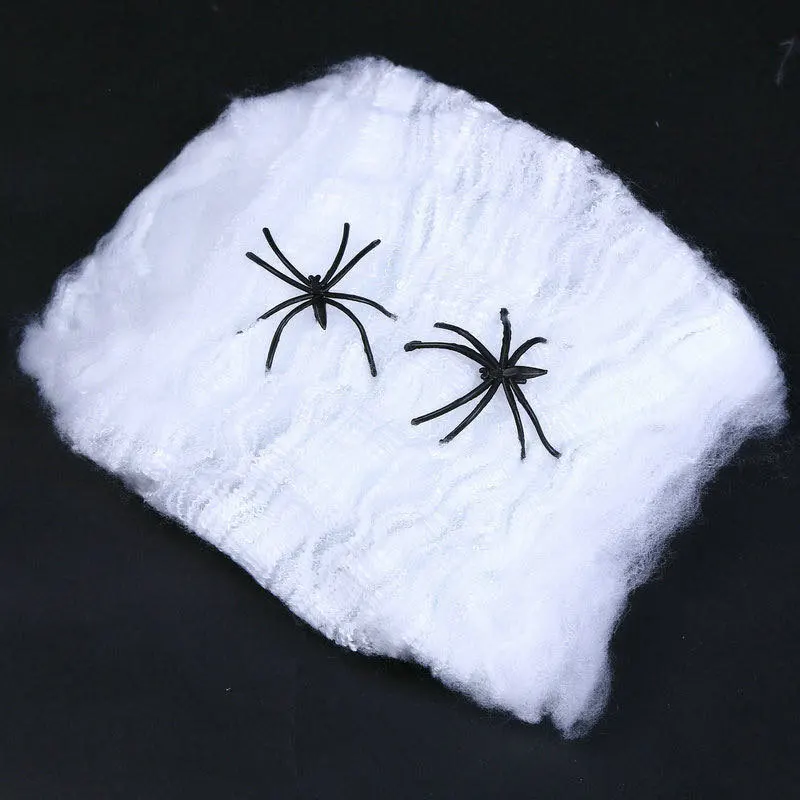 Halloween decoration spider cotton ghost festival bar layout props haunted house KTV mall secret room spider silk spider web