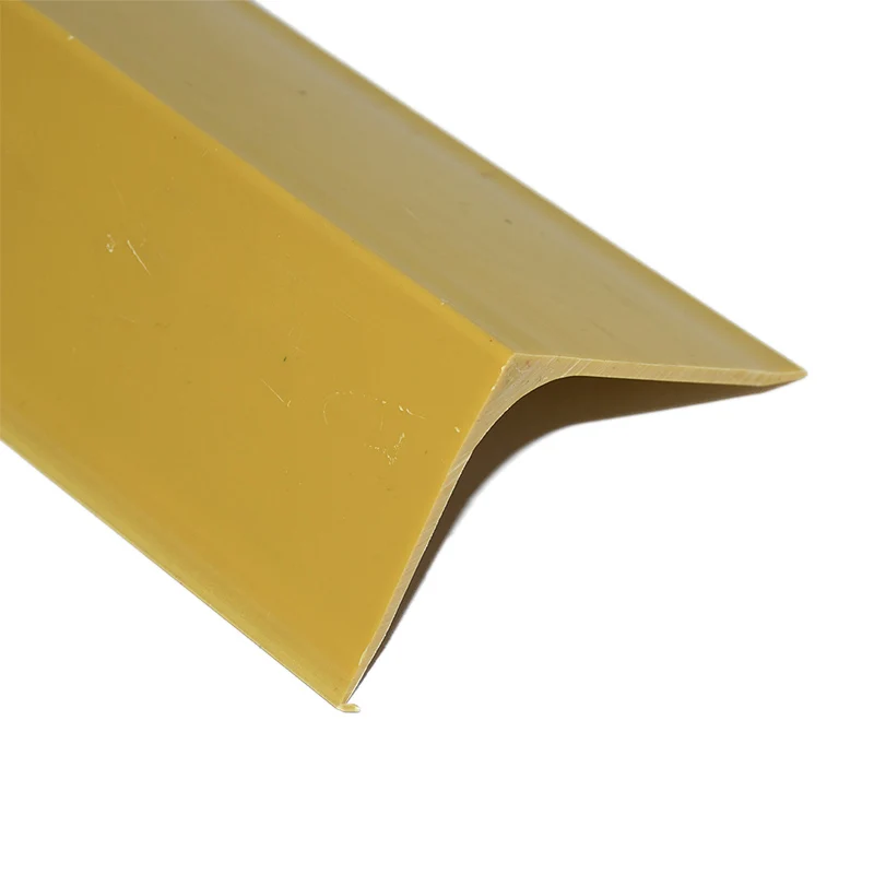 Modern Design PVC Rubber Plastic Corner Protectors Yellow Color 70x50x2mm PVC L Profiles
