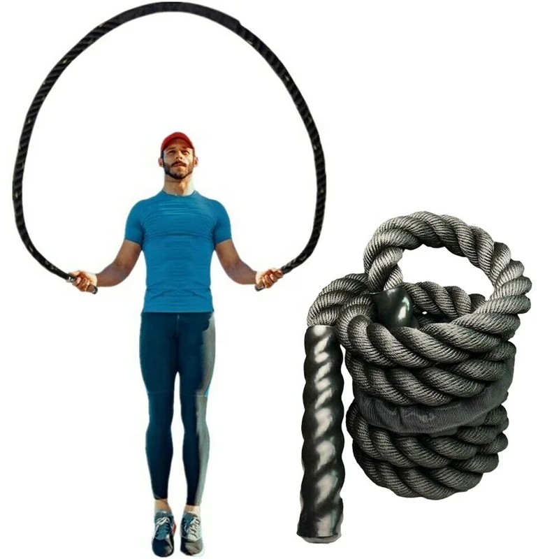 Power Training Improve Strength Building Muscle Fitness Weighted Battle Skipping Heavy Jump Ropes