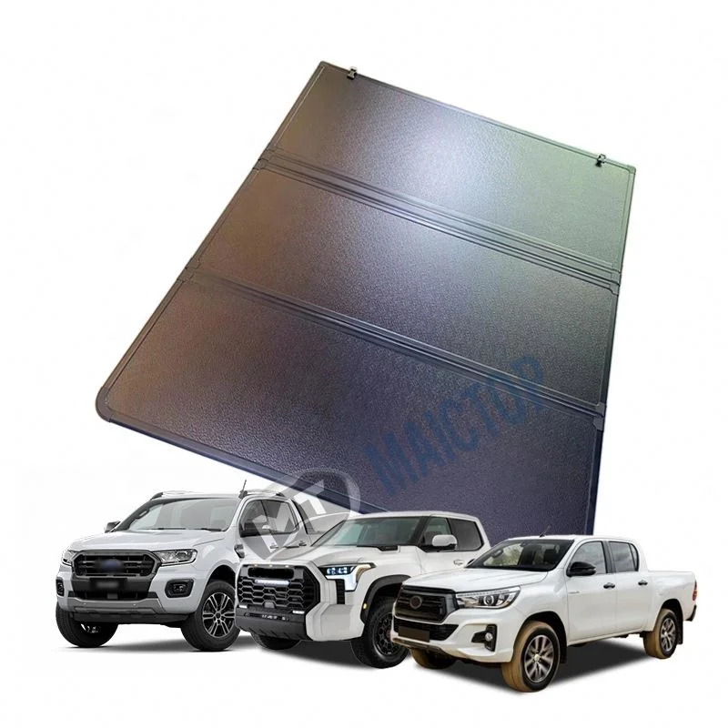 Maictop Car Accessories Tri-fold Hard Tri Fold Tonneau Cover For Hilux Tundra Ranger Np300 L200 4x4 Pickup
