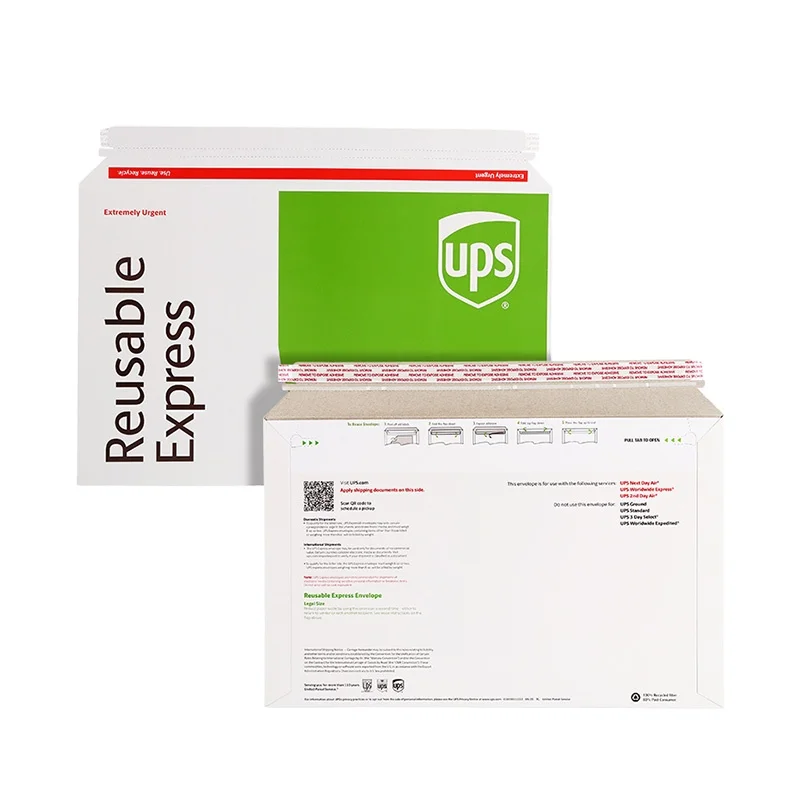 Tengen Customized Eco-friendly Compostable Documents Shipping Rigid Cardboard Paper Mailer Envelope for UPS Kraft Paper Express