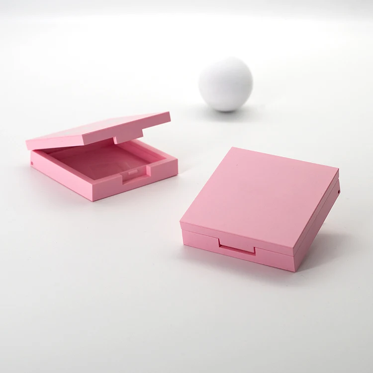 uv oval diamond pink gold compact powder case acrylic blush banana foundation makeup empty highlighter compacts case