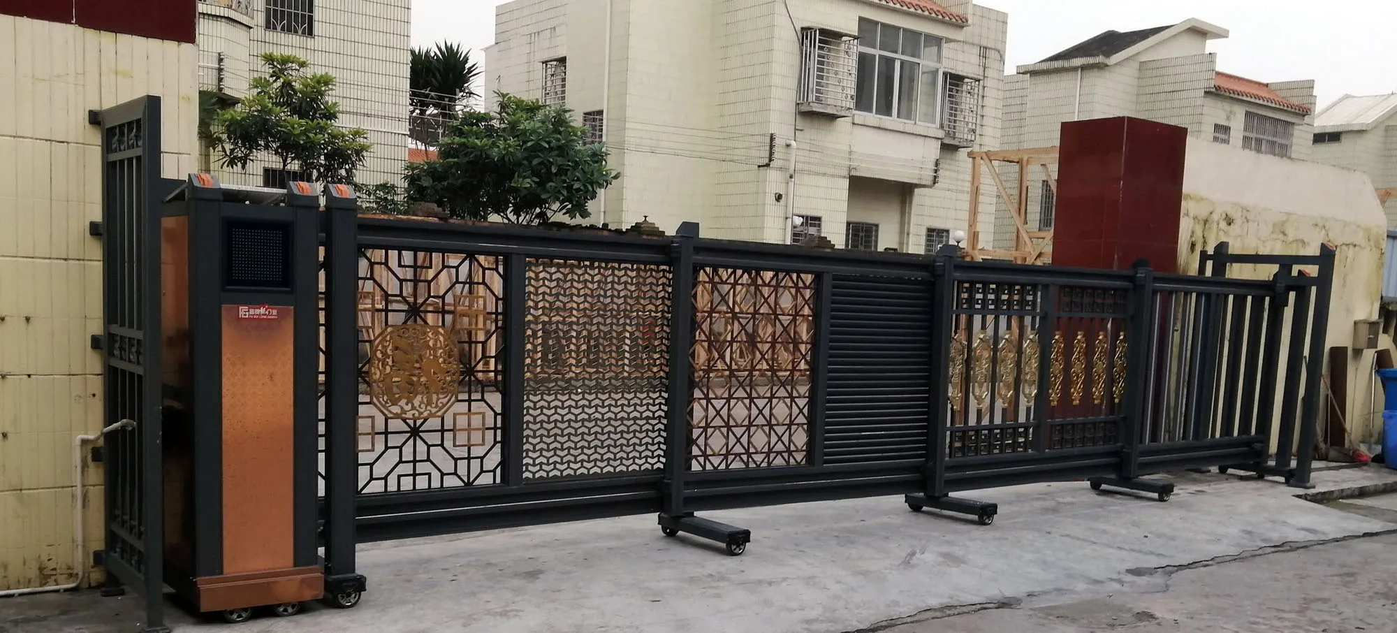 Motorized Foldable Sliding Main Gate