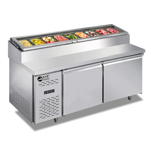Restaurant salad display Refrigerator salad operation bar counter salad bar cooler