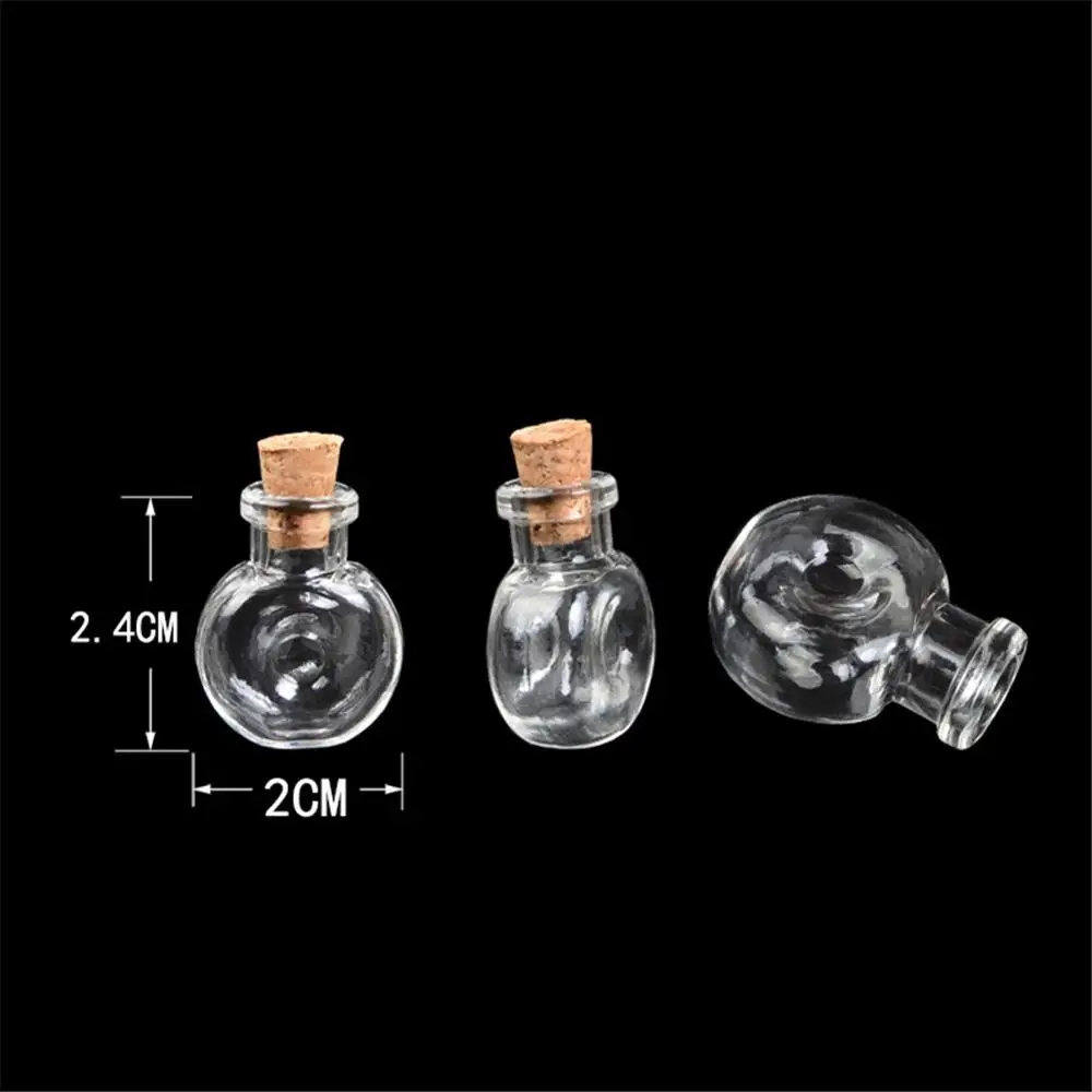 Mini Glass Bottles Pendants Small Wishing Bottles With Cork Arts Jars For Necklace Pendants Gifts Vial XO Flask Wholesale