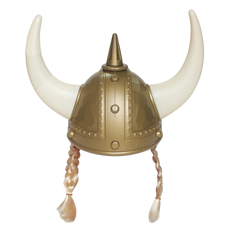 Best selling LED Light Up Viking Horns Helmet for Halloween party
