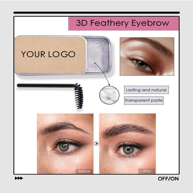 Soap Brows Packaging Wood Vegan Brow Styling Soap Private Label