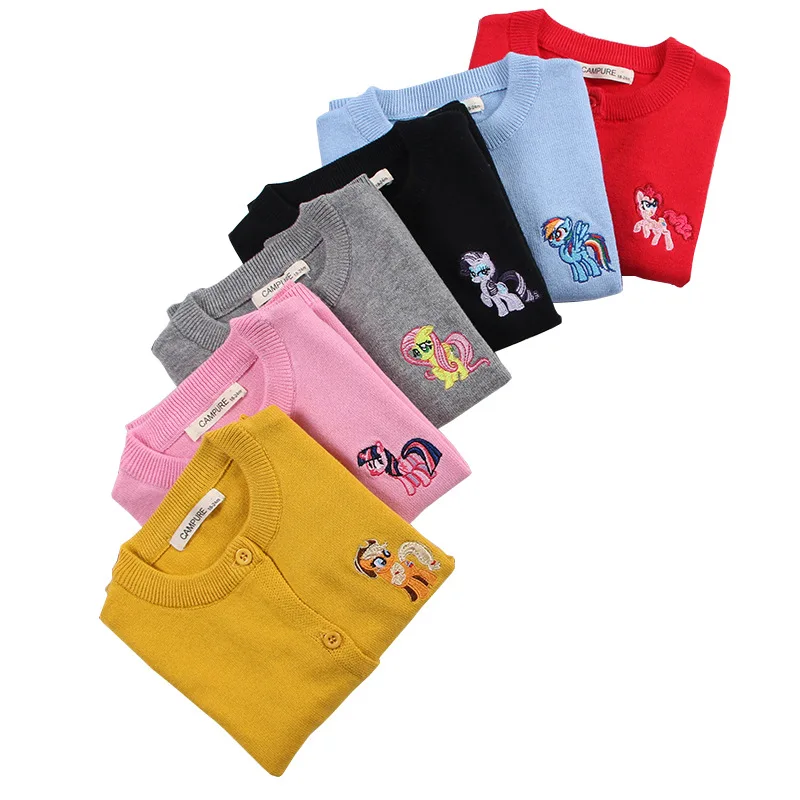 Новинка 2019, популярная детская одежда, кардиган с мультяшной вышивкой, свитер