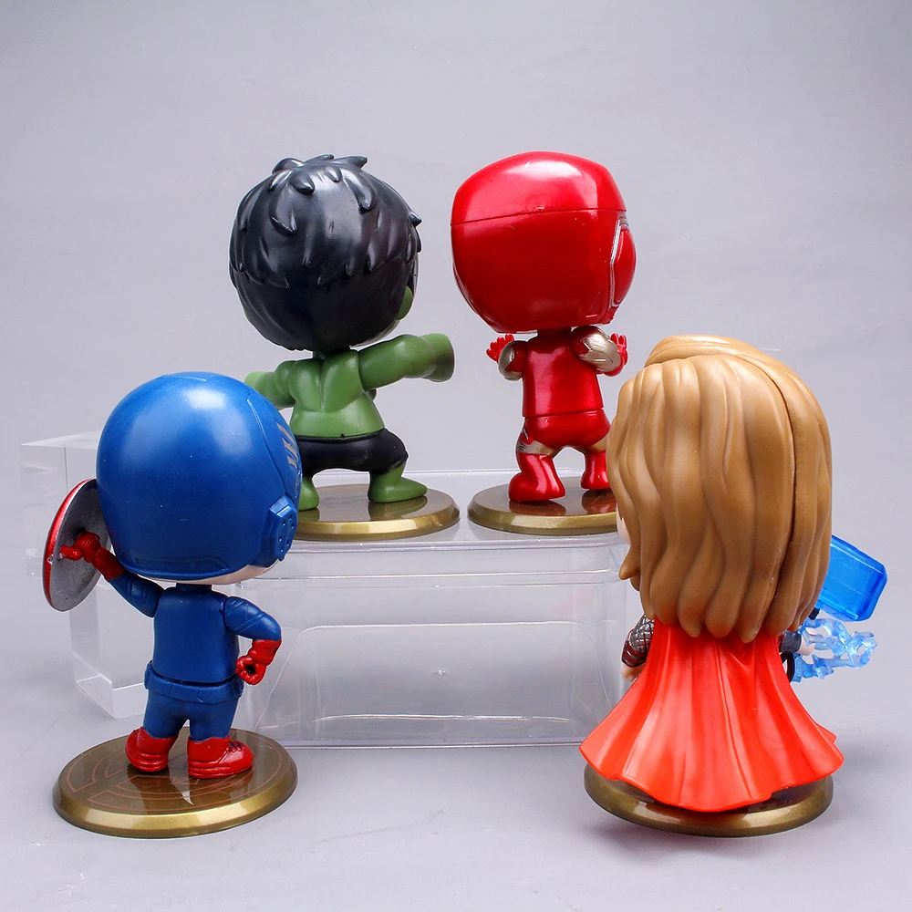 PVC  Big head Q version of the  4-piece hero ornaments Twister blind box baking decoration