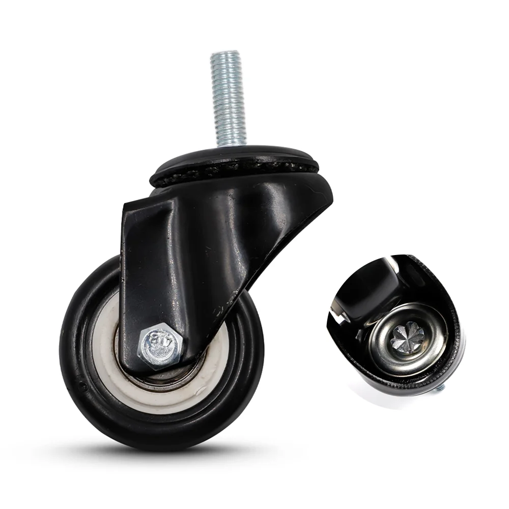 Хит продаж! Индивидуальных тихий маленький 3 дюйма стержень с резьбой на роликовых коньках офисное кресло колёса из полиуретана для роликовых коньков