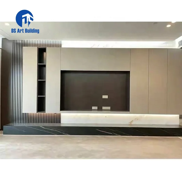 DS Modern Fashion Wooden Luxury Modern Design TV Stand TV Unit Wall Mounted Living Room TV Cabinet