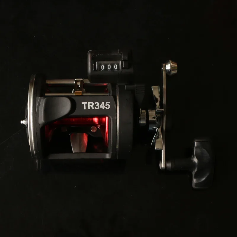 ZHUORUN New Cast Drum Fishing Reel 2+1BB 3.8:1 Slow Jig Sea Fishing Line Counter Trolling Fishing Reels For Big Fish
