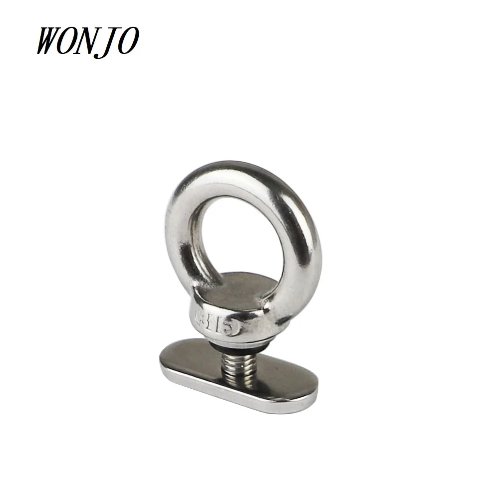 316 Stainless Steel M6 Bolt Kayak Track Mount Tie Down Eyelets Hold Your Bungee Cord or Ropes Rowing Inflatable