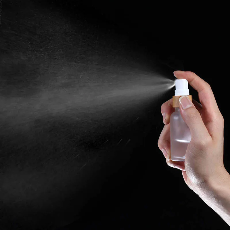 50ml Glass Frosted Spray Bottle 30ml Empty Clear Perfume Atomizer Fine Mist Spray with Gold Sprayer