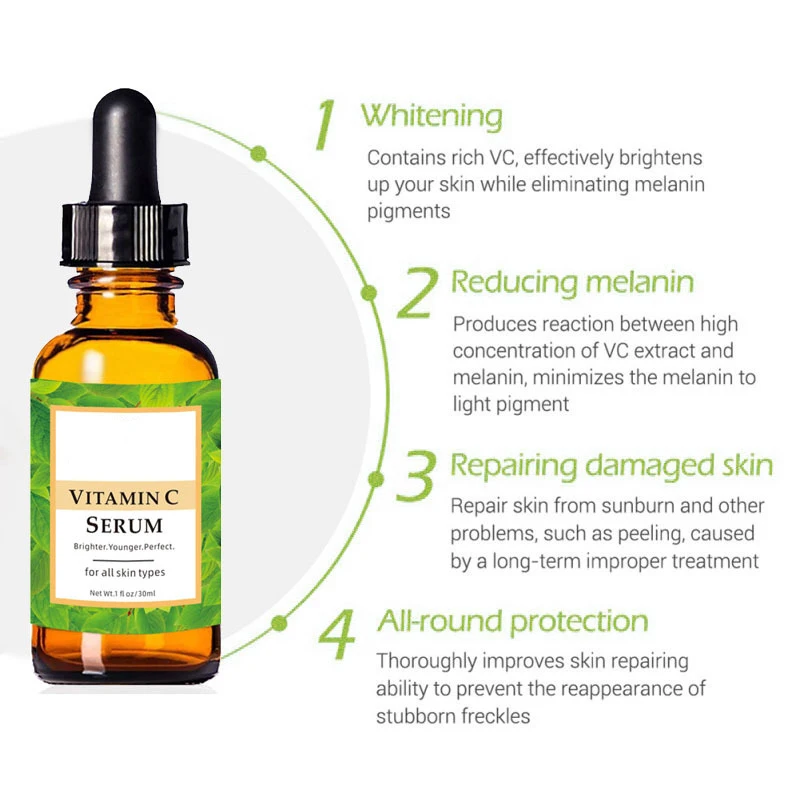 
Private Label Vitamin C Serum Face Lifting Facial Essence Skin Care Manufacturer Face Serum 