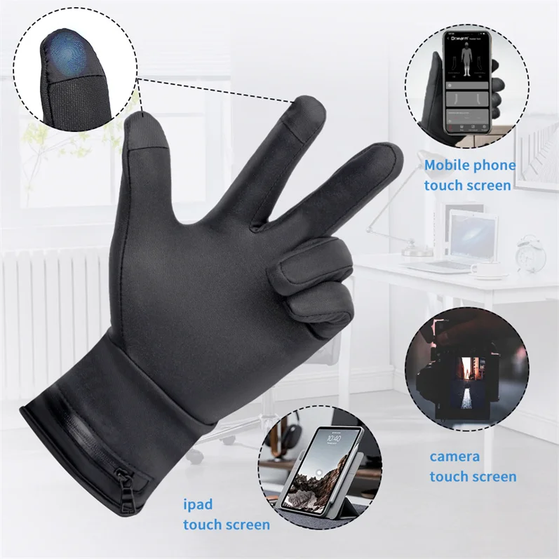 Rechargeable 2200mAh Electric Heating Ski Gloves for Men Women Best Heated Gloves Motorcycle