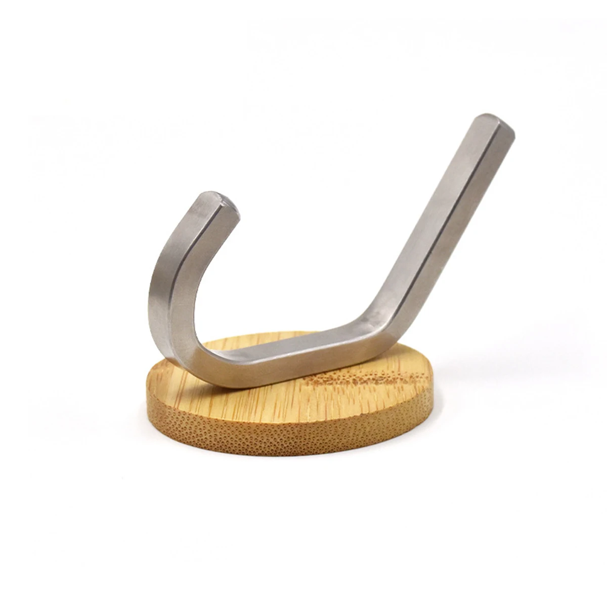 Wholesale 3M Self Adhesive Towel Hooks Bamboo Wood Wall Hanging Hook For Bathroom Kitchen