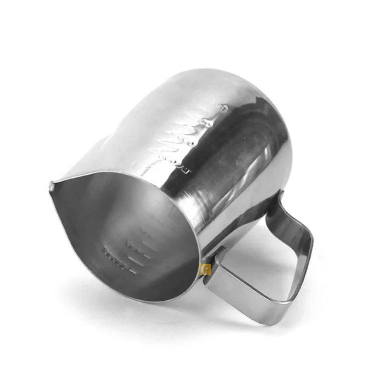
High Quality Stainless Steel Milk Pot/coffee Foam Cup Pitcher/creamer Pitcher Pull Flower Cup have Handle 