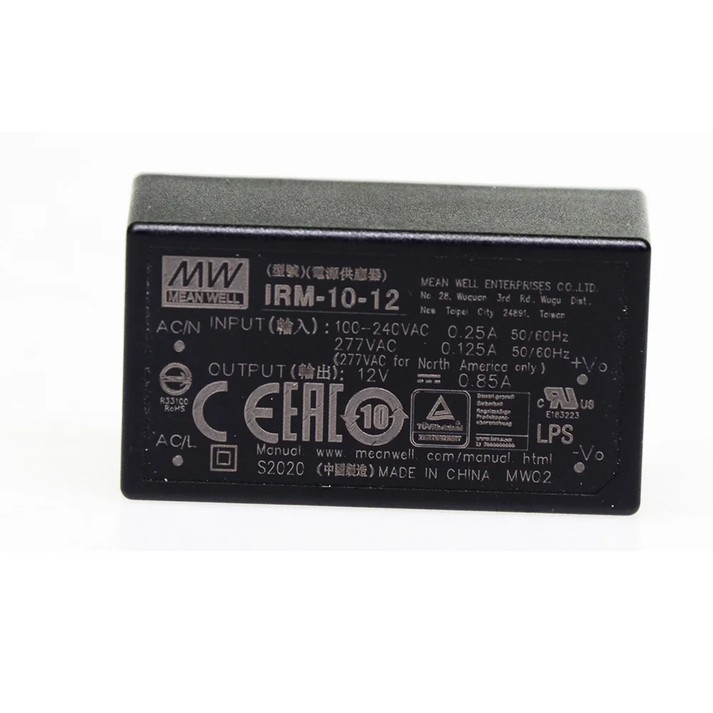 Импульсивный источник MeanWell IRM-10-12 10W 12V 0.85A AC-DC открытая рамка питания с одним выходом PCB для монтажа на безвредный окружающей среды генератор мощности модуля импульсный светодиодного табло