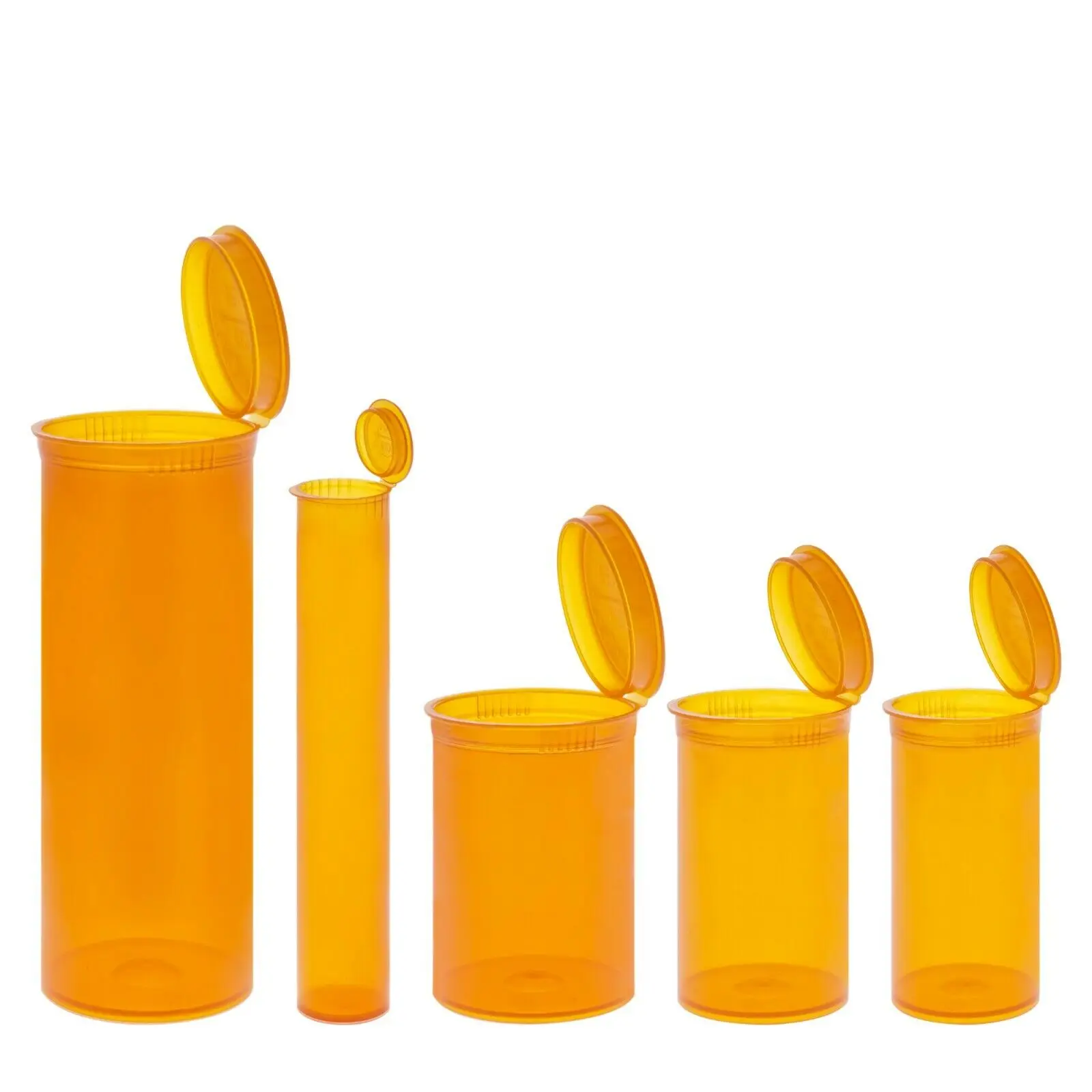 NB-PACK 5/13/19/30/60/90 DR Pop top vials hinged lid container child proof container pop top bottle vials