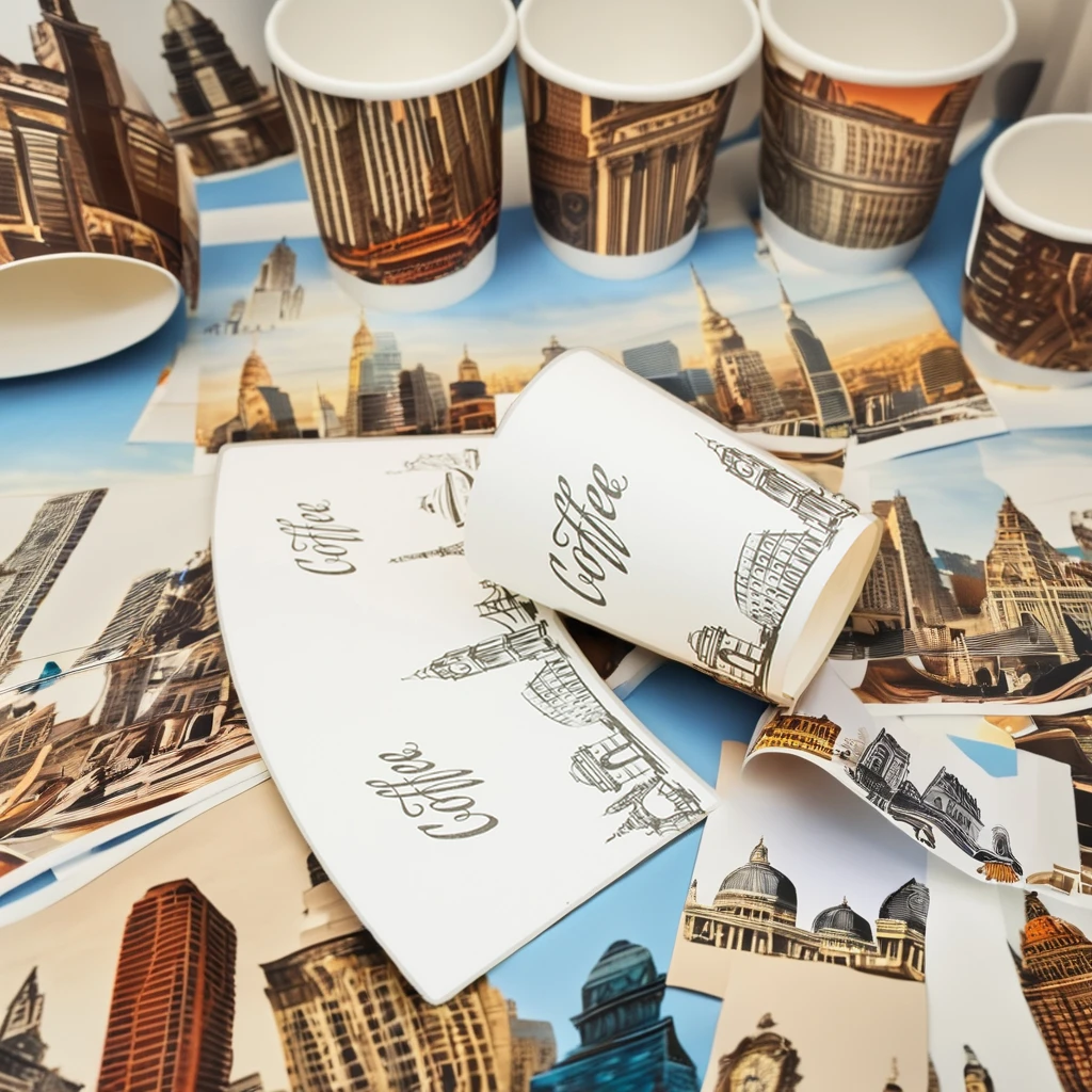 Двойной настенный кофе бумажный стаканчик заготовки печать в рулоне
