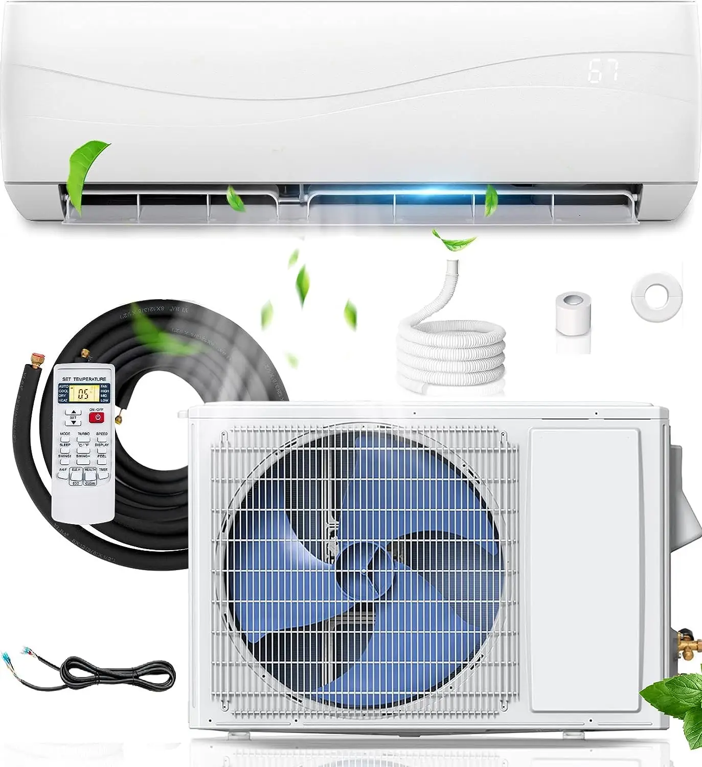 Smart Split Ac Air Conditioner Gas R32 2hp 240000BTU  Only-Cooling System Energy Save Fast Delivery