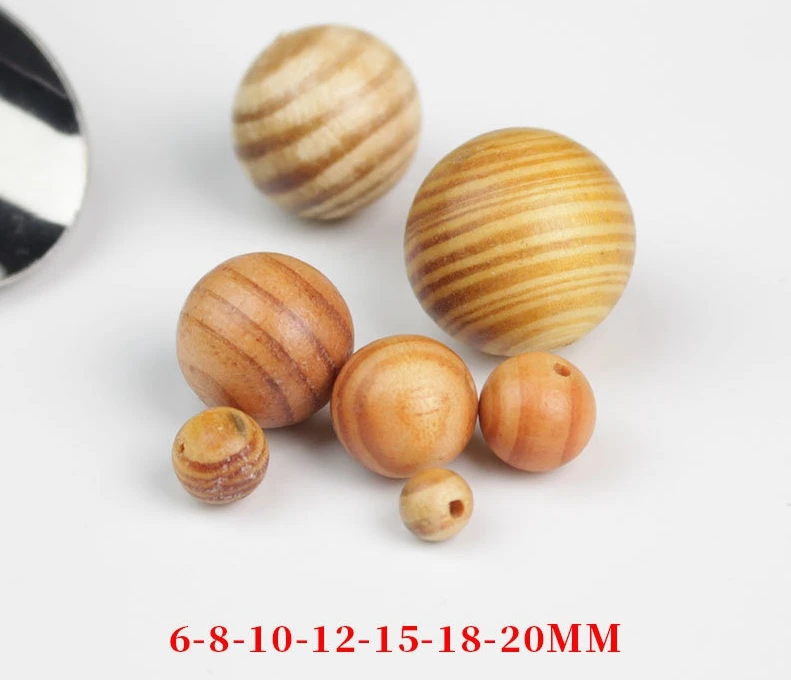 6-20mm Wooden Buddha Beads Natural Sandalwood Rosewood Loose Beads for Jewelry Making