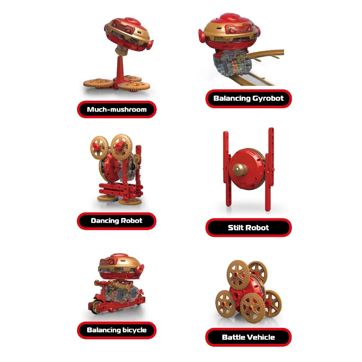 7 in 1 multifunctional DIY electric robot toys gyrobot Kit Gyro Toy Balance Gyro Gyroscope Mini Toy