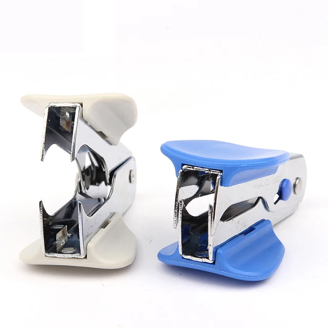 
UMI Office stand desktop Good Quality colorful Office Metal button lock staple pin remover for staple 