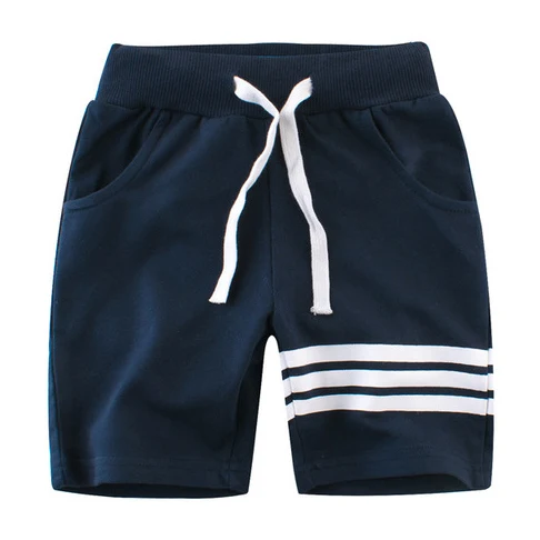 
2021 Boy Girl 100% Cotton Casual Plain Solid Color Strip Shorts For Kids Baby Boys Short Pants 